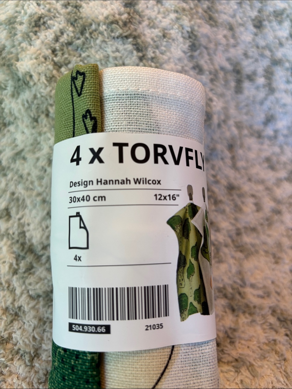 TORVFLY Ikea Veggie Garden Kitchen Towels Set of 4 NWT 12x16” Cotton - Picture 2 of 15